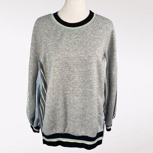 BCBGMAXAZRIA Striped Sleeve Sweater Top Oversized XS
